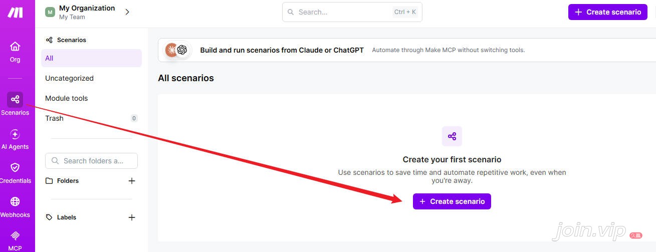 make Create scenario 